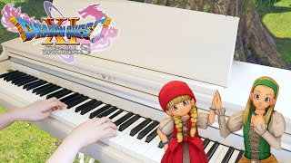 ドラゴンクエストⅪ「愛のこもれび（竪琴ver.)」を耳コピで弾いてみた【ピアノ】／Dragon Quest11 Serena's Harp ～ Flying Whale (piano cover)