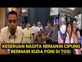 KESERUAN. NAGITA NEMANIN CIPUNG BERMAIN KUDA SAAT BERADA DI TODI