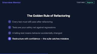 TDD Refactor Step Explained | Testing Interview Q&A
