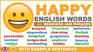 40 HAPPY Words, Meanings and Daily English Phrases To Help Improve Your English Fluency