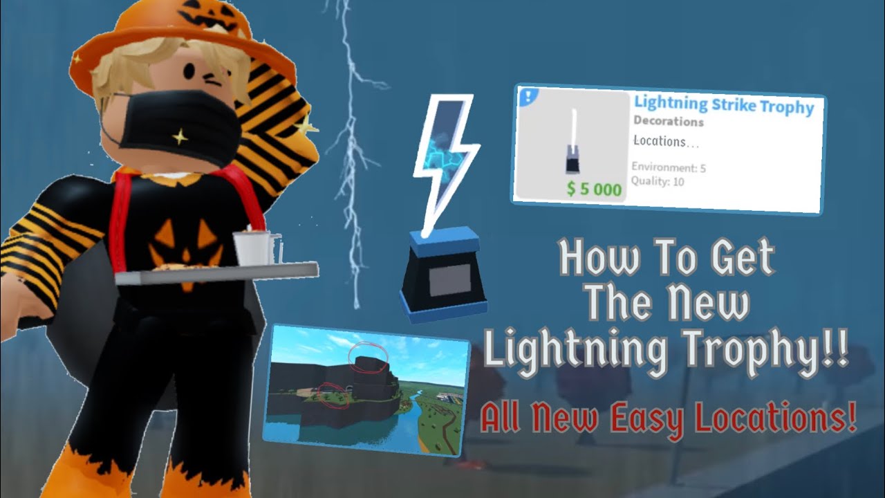 How To Get The New Lightning Trophy (New Locations) | Roblox Bloxburg ...