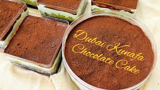 Kek Dubai Kunafa Coklat Resepi Viral / Dubai Pistachio Kunafa Chocolate Cake Recipe