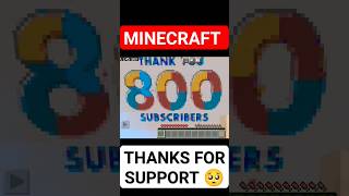 #minecraft Thanks for Support (Minecraft short)❤️🥺🥺♥️ #shortsminecraft #viral #shorts