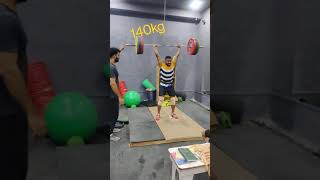 140 kg Clean & Jerk # weightlifting technique in Hindi #technique