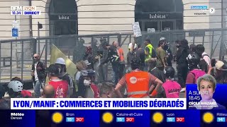 Dégradations et face-à-face violent entre syndicalistes et force de l'ordre à Lyon