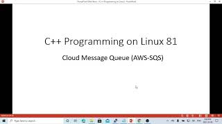 C++ Programming on Linux - AWS-SQS Cloud Message Queue Example