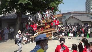 令和4年5月22日　東灘だんじり祭り 綱敷天満神社宮入　上石屋