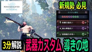 【MHW:I】アイスボーンの武器カスタムと導きの地を簡単解説！