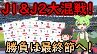 【Jリーグ】J１ここにきての首位交代！神戸が広島抜く！J２は長崎に逆転２位の可能性残す【ずんだもん＆霊夢】