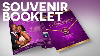 Church Anniversary Souvenir Book Template Canva Tutorial | Purple & Gold Gala Program #churchbooklet