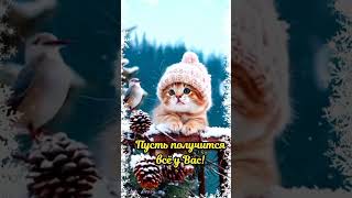 🌞🍰☕Самого доброго зимнего утра!💗Благословенного дня!🌞Красивая музыкальная открытка 💗