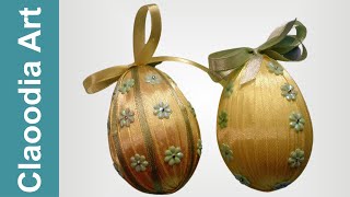 Jak opleść wstążką jajko styropianowe? (Easter eggs ribbon)