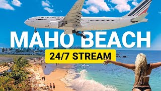 Maho Beach Live Cam Saint Martin ✈️ Princess Juliana Airport Beach 24/7