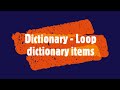 PYTHON - Dictionary - Loop dictionary items #viral#viralvideo #viralvideos #dictionaries