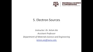 5 - Electron sources