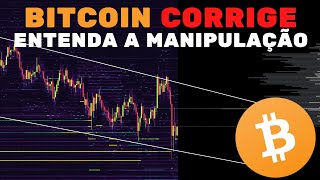 BITCOIN CORRIGE + ENTENDA A MANIPULAÇÃO DE INSTITUIÇÕES NO BOOK - Análise