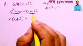 factorise:- x² + 7x + 12