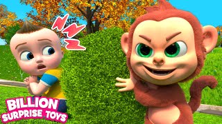 Baby Peek A Boo Playtime with Johnny, Dolly, monkey and Squirrel - Funny Show for Kids