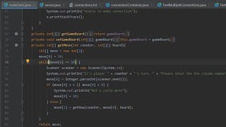 Connect 4 in Java Part 34 - Methods and Arrays