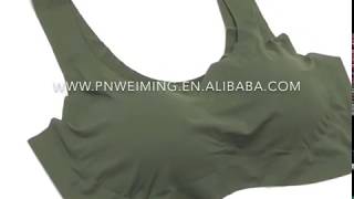 seamless laser cut wireless women sports bra