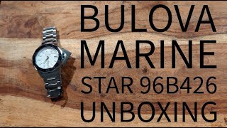 Unboxing Bulova Marine Star 96B426 White Dial Watch with Precisionist Quartz Movement