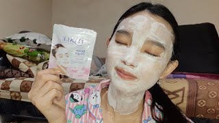 REVIEW MASKER BEDAK DINGIN OVALE FACIAL MASK!! MENCERAHKAN WAJAH !! STEFANIE ARDELIA