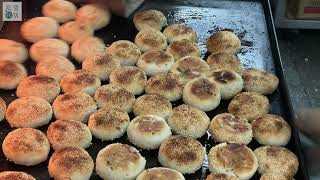 【Taiwan night market】老麵燒餅，糖膏酥餅｜Clay oven rolls ｜Taiwanese food｜吃貨探店