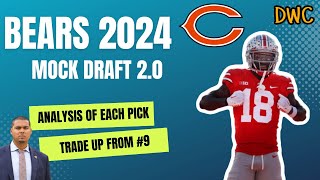 FULL Chicago Bears Mock Draft 2.0 : TRADE UP FROM #9