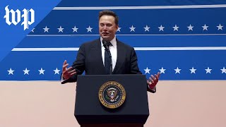 Elon Musk gives exuberant speech at inauguration