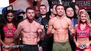 FULL & UNCUT - CANELO ALVAREZ VS. GENNADY GOLOVKIN WEIGH IN AND FACE OFF VIDEO