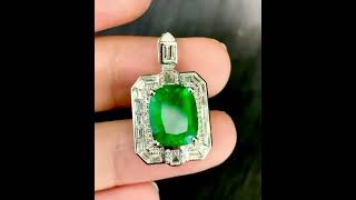 Jewelryay-New arrivals.18K Gold 3.19ct Exceptional Emerald Pendant #emerald #trending #pendant #new