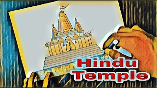 How To Draw A Temple Temple Drawing For Kids Hindu Temple Architecture Mandir