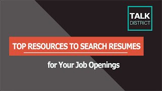Best Resources to Search Resumes for Your Job Openings