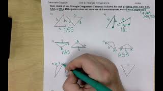 Triangle Congruence Notes Examples