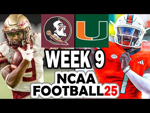 Florida State at Miami – Week 9 Mock (2024 rosters for NCAA 14)