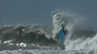 Drifting Boat Left at the Mercy of Massive Waves