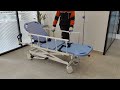 Hydraulic Ambulance Stretcher Trolley Blue For Hospital Medical