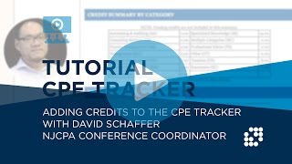 TUTORIAL: Adding Credits to the CPE Tracker | NJCPA