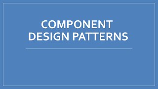 Components Game Design Pattern
