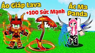 REDHOOD THỬ THÁCH 24 GIỜ CHẾ TẠO BỘ GIÁP LAVA CỦA PRO TRONG MINECRAFT*MỀU TIÊU DIỆT CHỊ PANDA XẤU XA