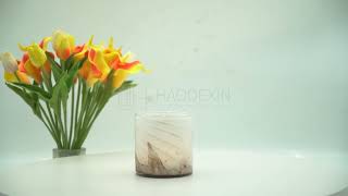 HAODEXIN 17oz handmade glass candles for home decoration