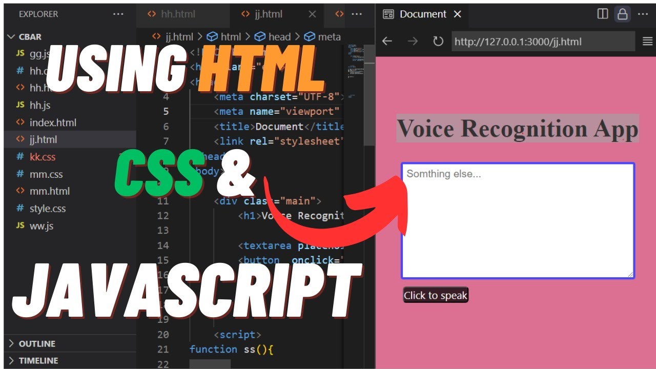 Speech Recognition In Websites||Voice Typing App Using HTML CSS ...