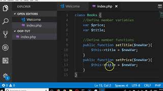 OOP tutorial 3 what is $this in object oriented programming in PHP