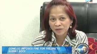 NewsLife: COMELEC imposes fine for failure to submit SOCE