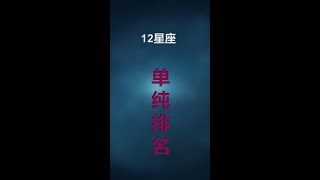 12星座单纯排名