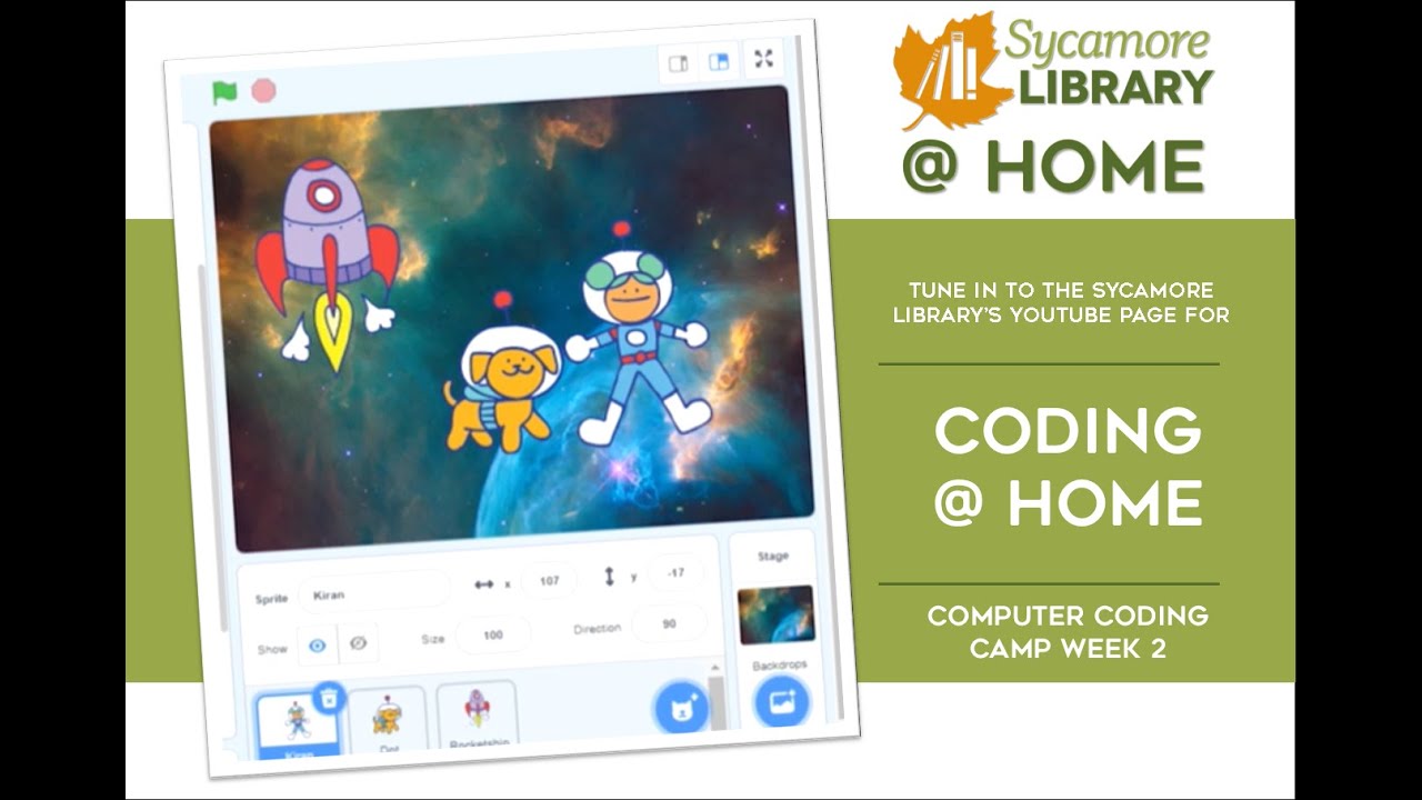 Sycamore Library Home Coding Camp Week 2 Youtube