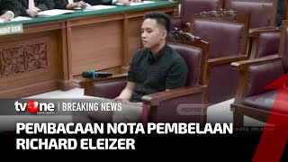 Penasihat Hukum Eliezer Bacakan Nota Pembelaan | Breaking News tvOne