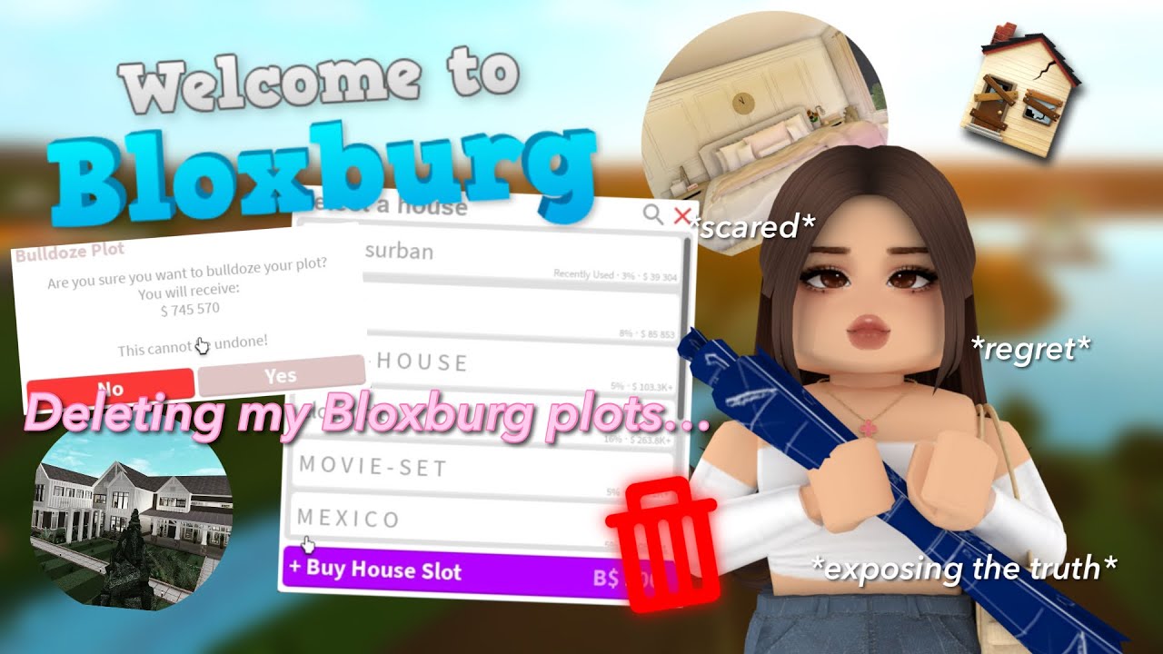 DELETING MY BLOXBURG PLOTS! (Am Rich Now 😛) | Roblox - YouTube