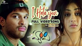 I Hate you 4k Video Song || Happy || Allu Arjun || Genelia || Karunakaran || Yuvan Shankar Raja ||