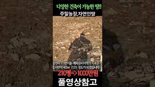 해발 320m 도로2차선 접한 다양한 건축이 가능한 계획관리지역의 땅 그러나................. (주말농장, 소액투자)Korea Real Estate